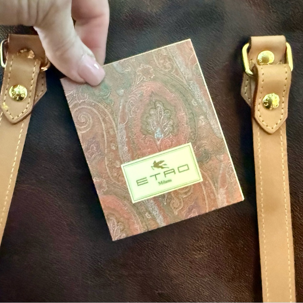 Etro Brown and Tan Tote Bag - Picture 10 of 15